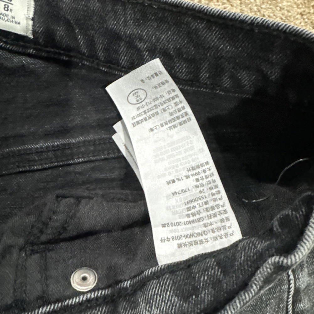 Abercrombie & Fitch Ankle Straight Ultra High Rise Curve Love 8 29 S Short Black - Picture 5 of 7